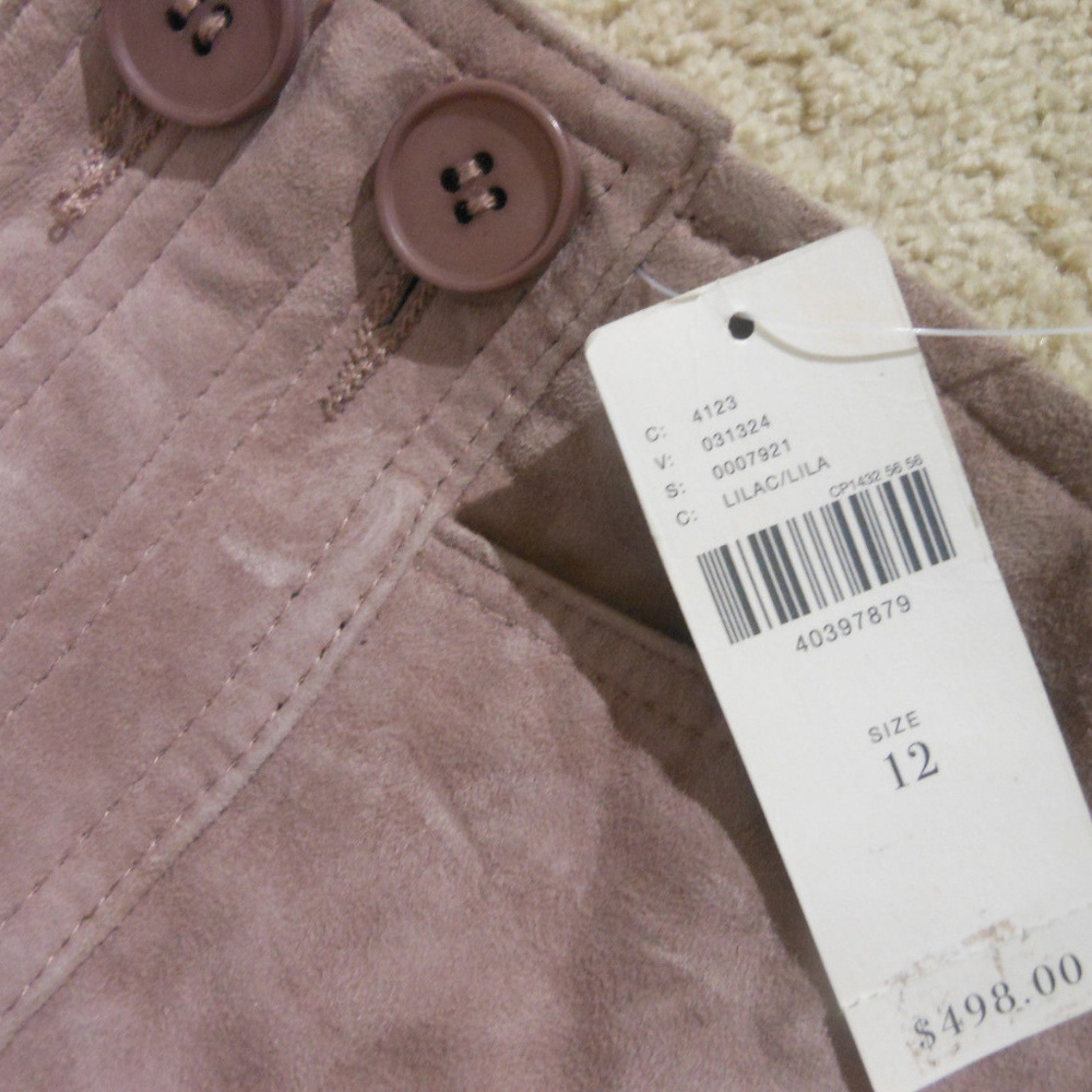 ANTRHOPOLOGIE Elspeth Suede Capris 12 NWT $498 - Picture 5 of 8